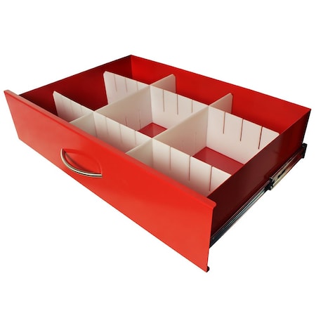 Harloff Basic MDS30 Adjustable Plastic Divider Set, 6 Inch Drawers MD30-DIV6-B